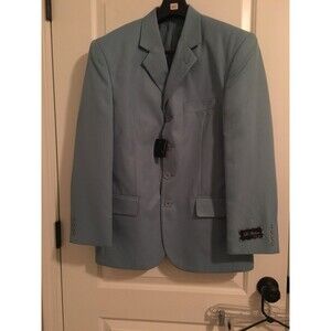 Di Palma Men's Button Blazer Jacket Coat 1pc Size 38 Slim Teal Blue
